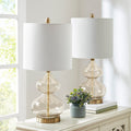 Lumora Ellipse Curved Glass Table Lamp Set of 2 Ambient Light