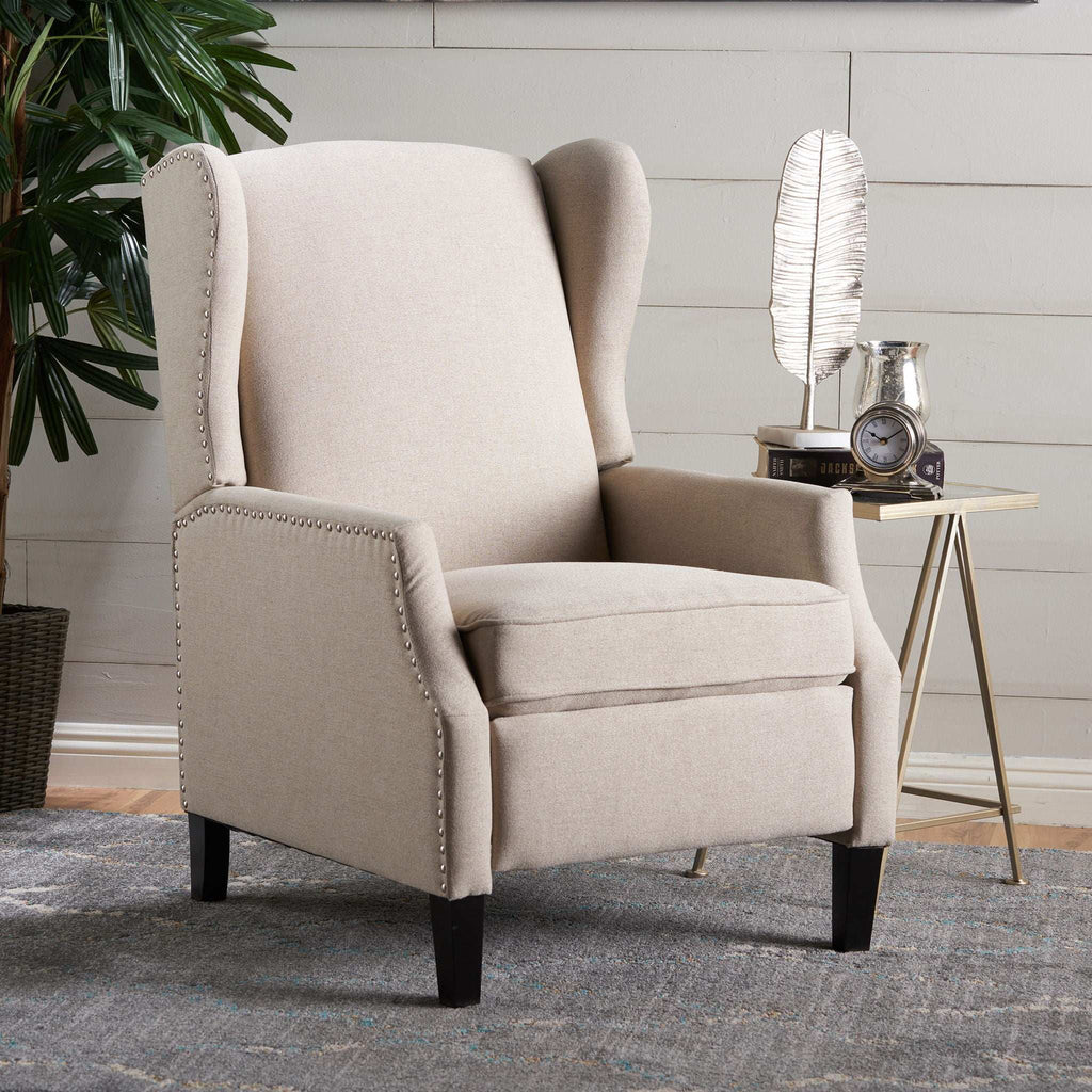 Westeros Elegant Wing Back Fabric Upholstered Recliner