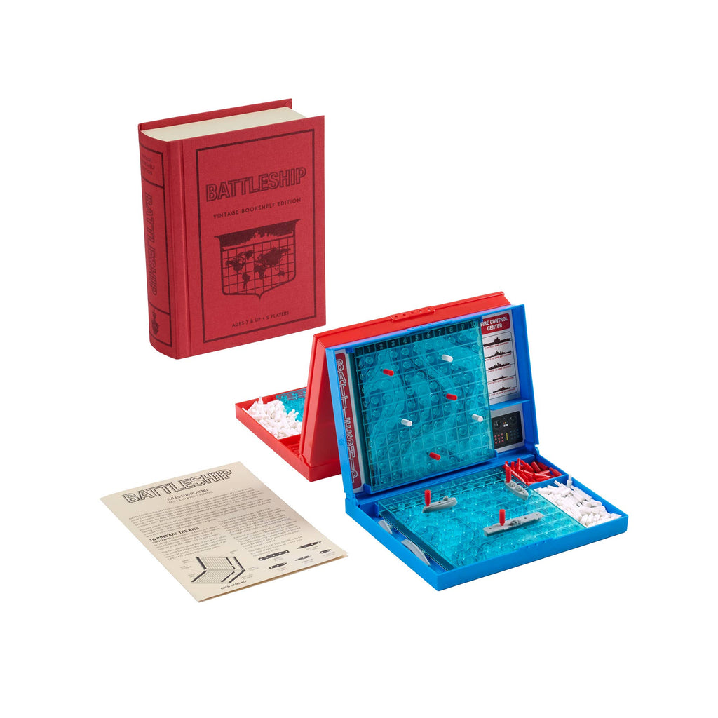 Hasbro Battleship Vintage Bookshelf Edition Classic Game