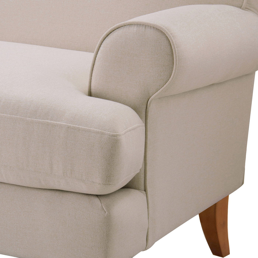 Luxe Alana Lawson Charcoal Three Cushion Tightback Sofa