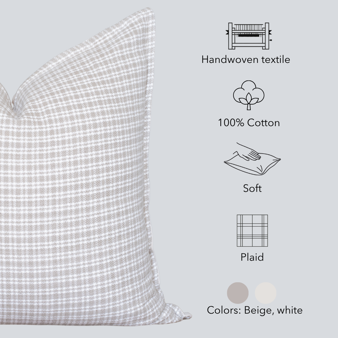 Paz Handwoven Pillow Cover Artisan Collection Soft Texture