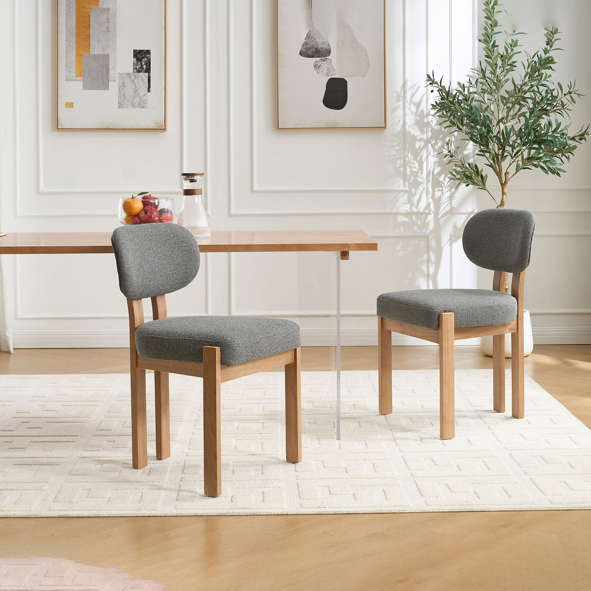 Vesper Ergonomic Dining Chairs Adjustable Feet Set Of 2