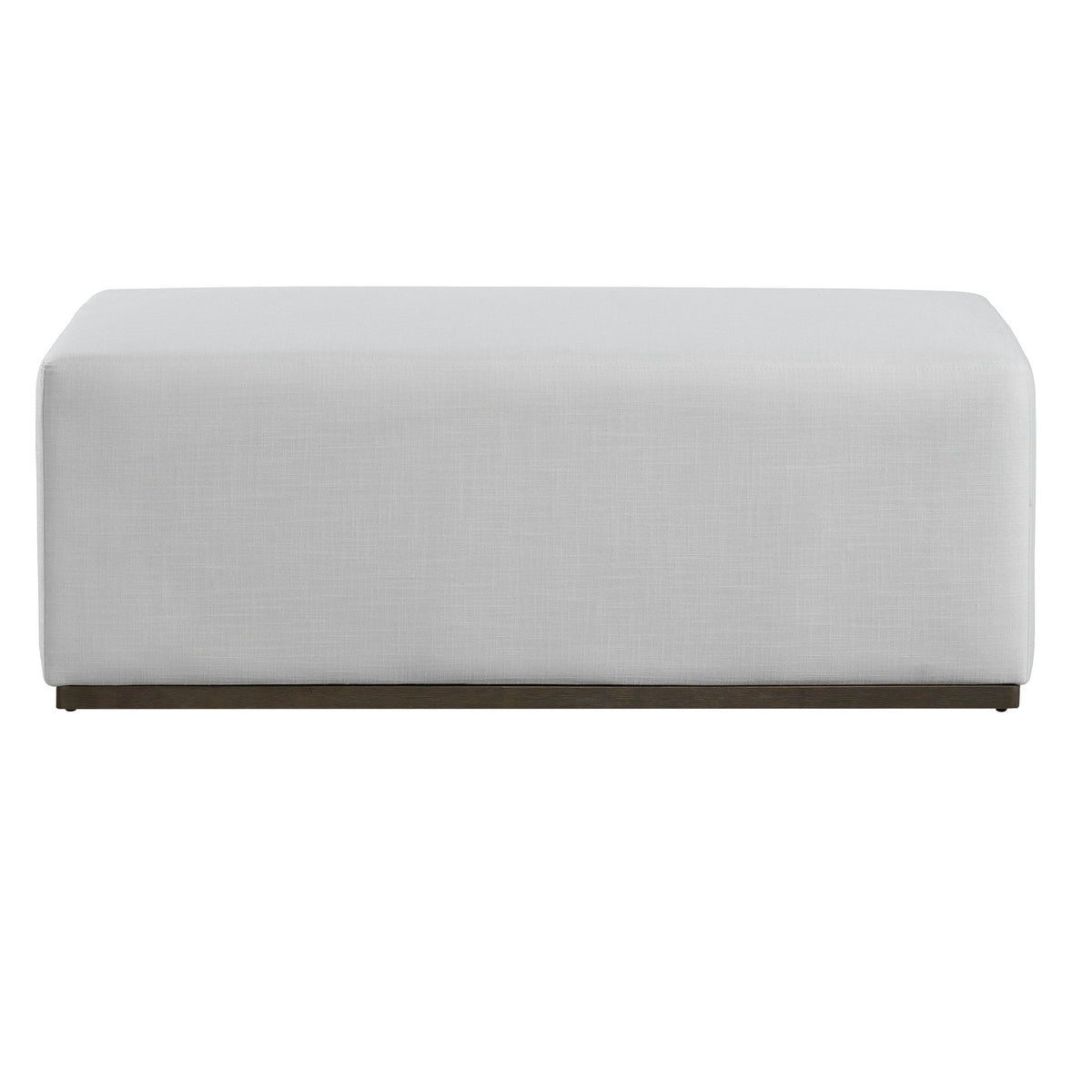 Avenna Minimalist Footstool Bench With Cream Fabric