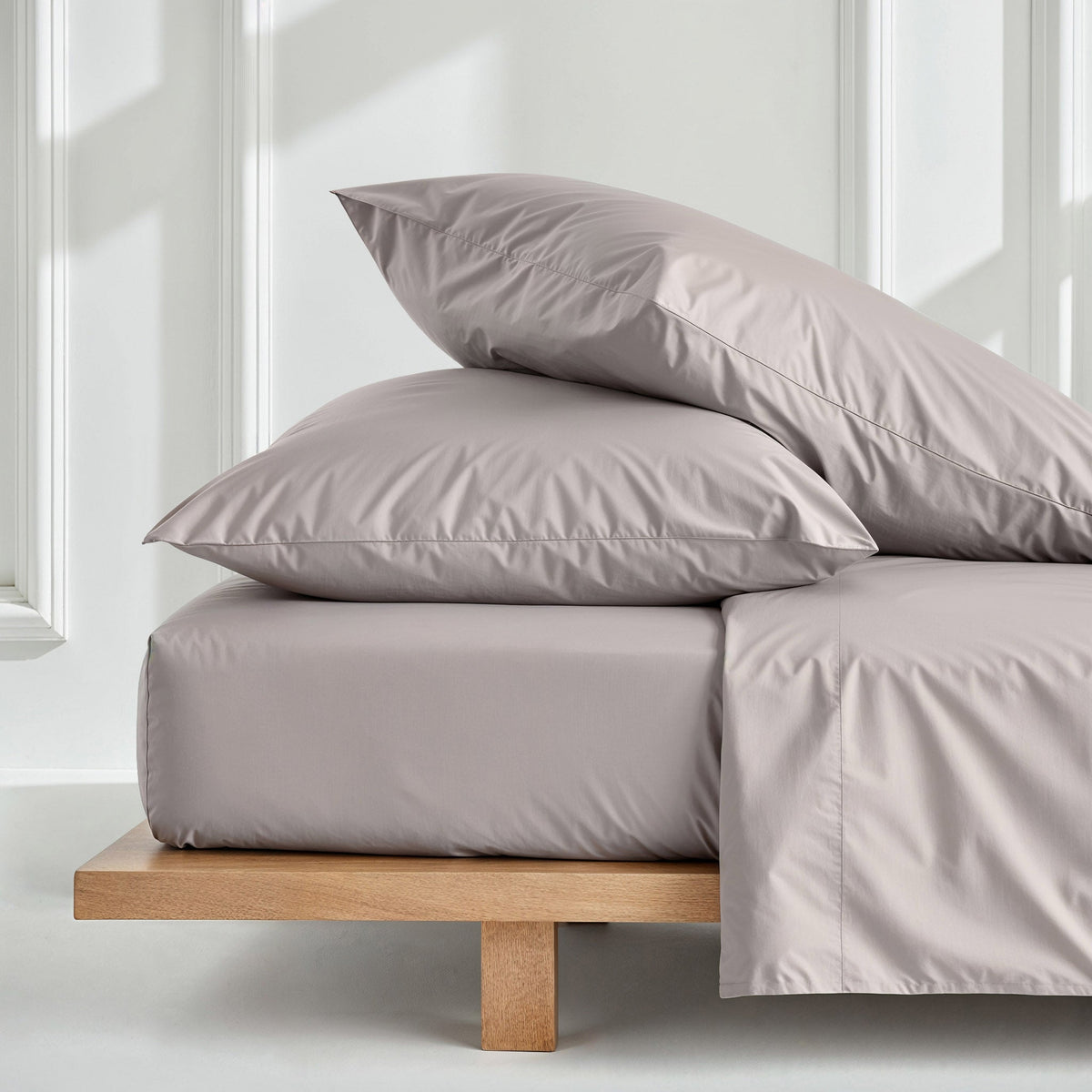 Aria Home Long Staple Australian Sateen Pillowcase Set White