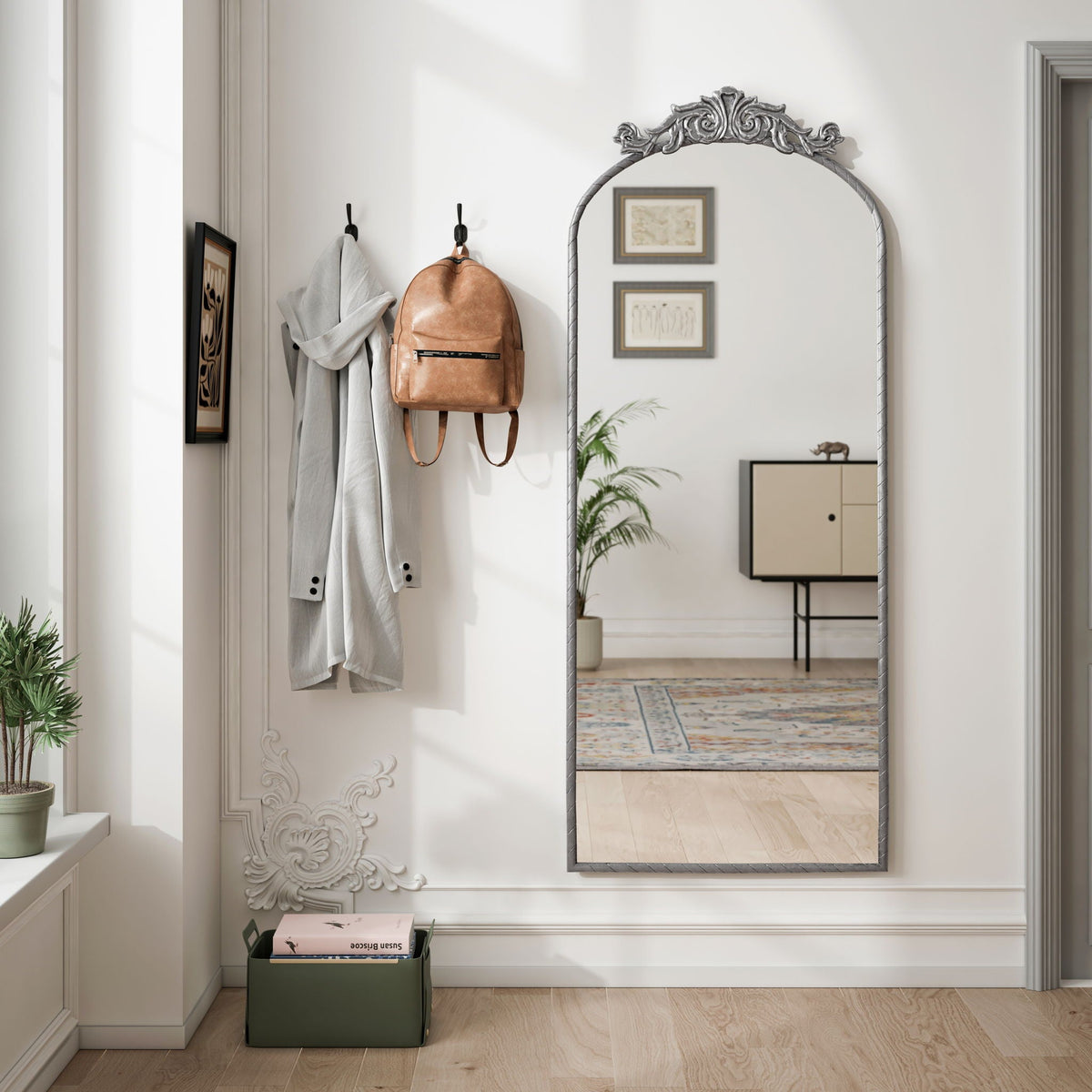 Maison Vintage Arched Full Body Mirror With Tempered Glass