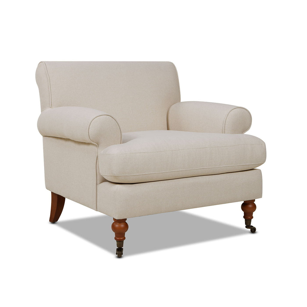 Alana Lawson Solid Hardwood Accent Arm Chair With Casters