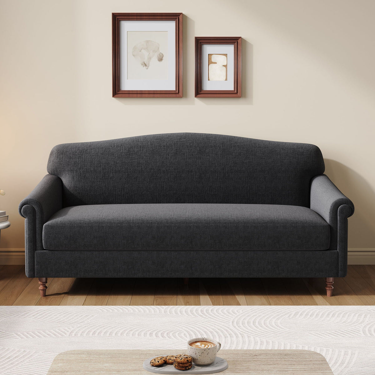 Vivara Two Seater Loveseat With Classic Rolled Arms Design