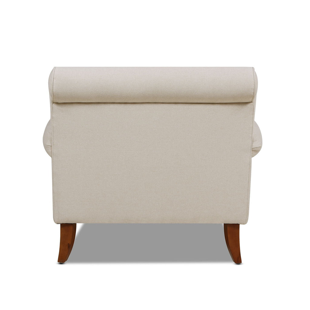 Alana Lawson Solid Hardwood Accent Arm Chair With Casters