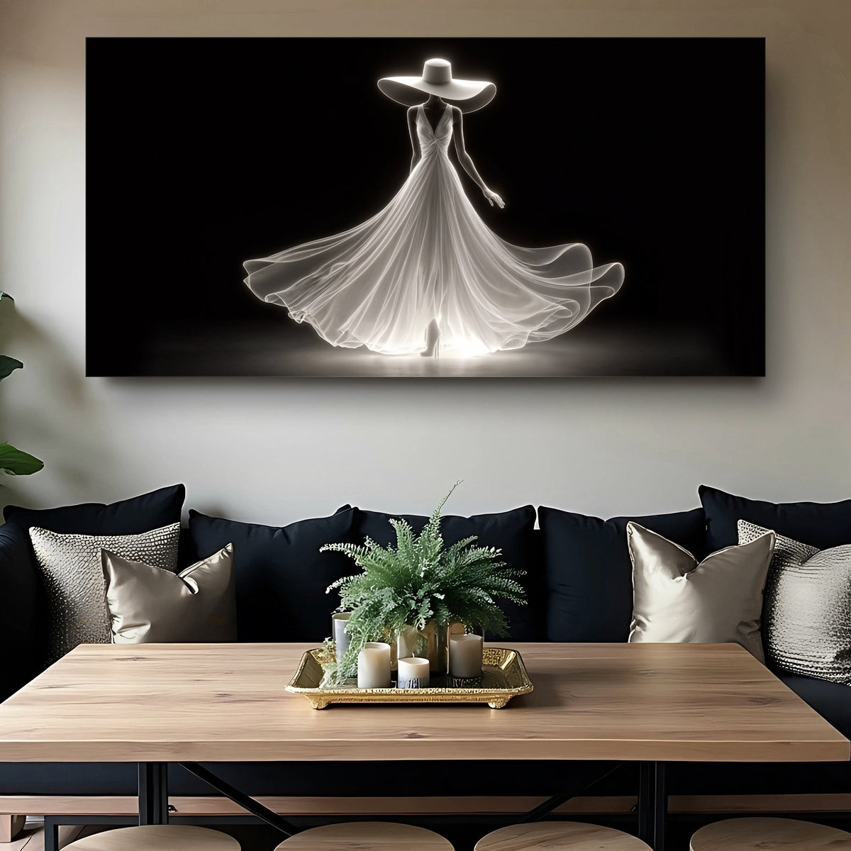 Modern Glam Fashion Wall Art Ready To Hang Premium Canvas