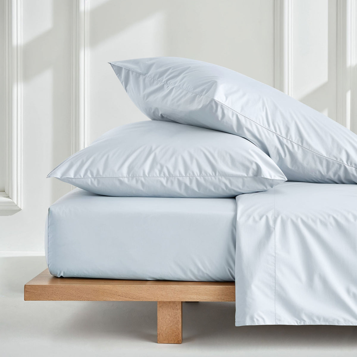 Aria Home Long Staple Australian Sateen Pillowcase Set White