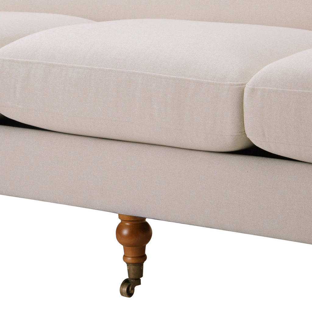 Luxe Alana Lawson Charcoal Three Cushion Tightback Sofa