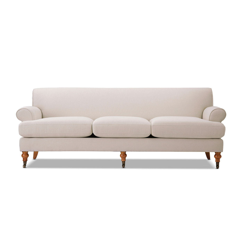 Luxe Alana Lawson Charcoal Three Cushion Tightback Sofa