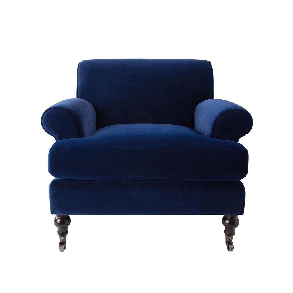 Alana Lawson Solid Hardwood Accent Arm Chair With Casters