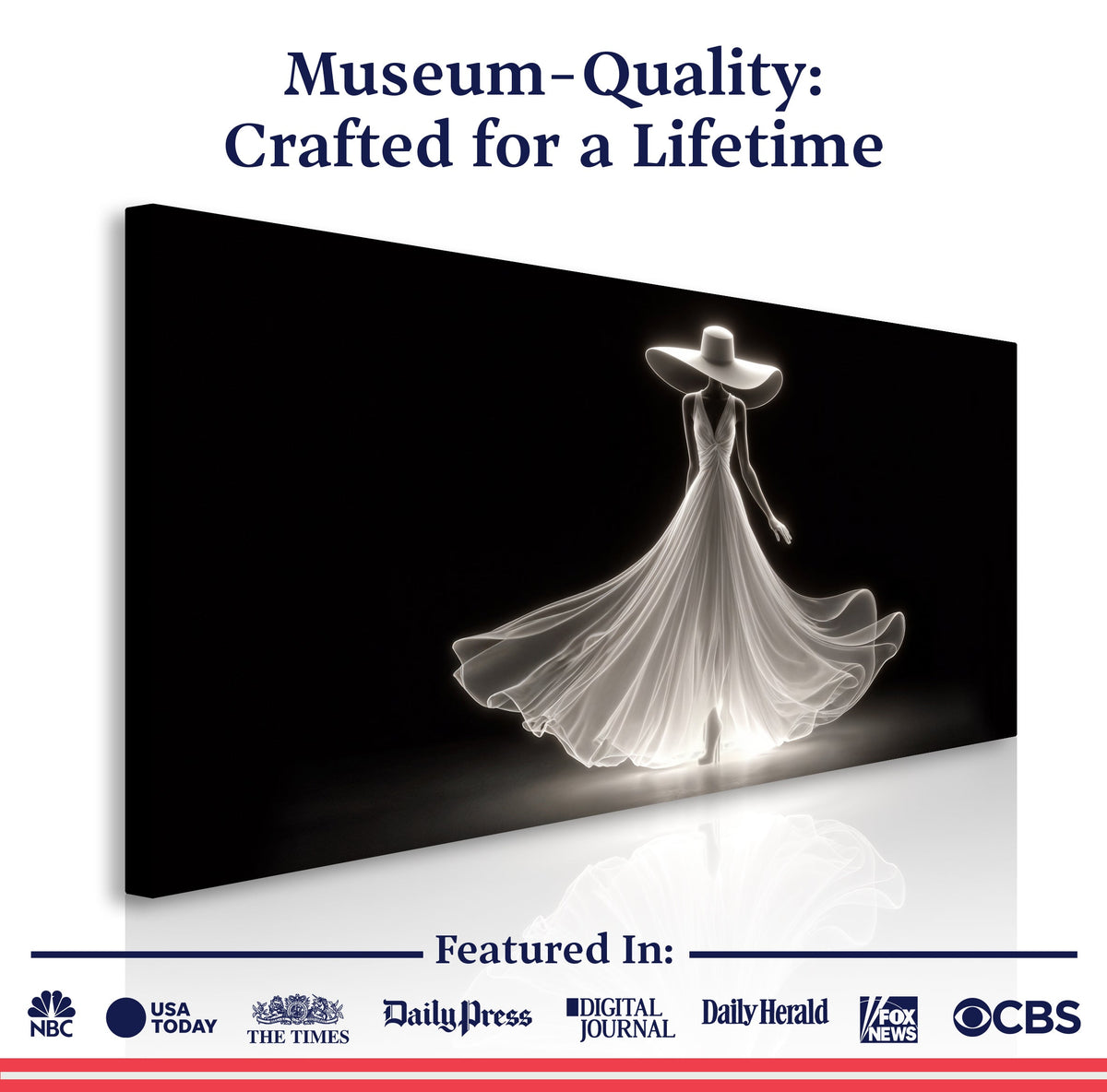 Modern Glam Fashion Wall Art Ready To Hang Premium Canvas