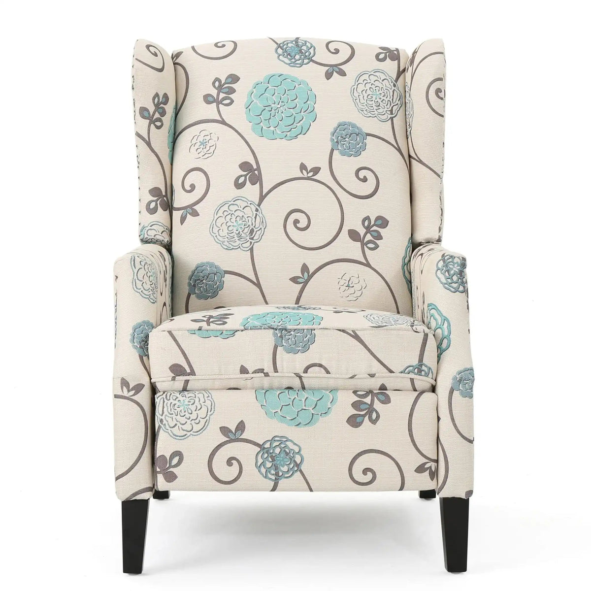 Westeros Elegant Wing Back Fabric Upholstered Recliner