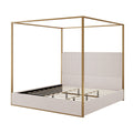 Luxury Canopy Bed With Upholstered Headboard