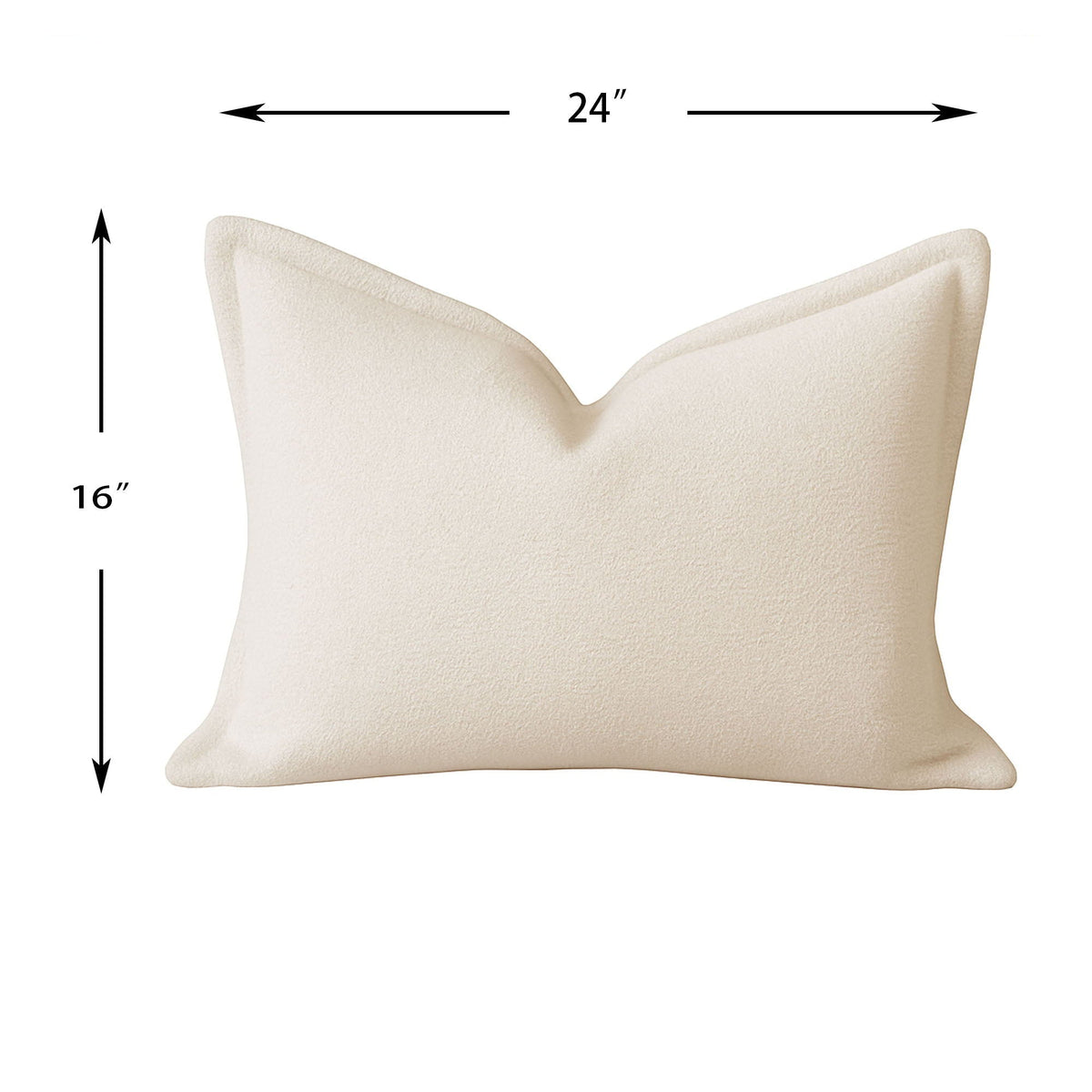Homey Cozy Soft Textured Decorative Throw Pillow Ivory
