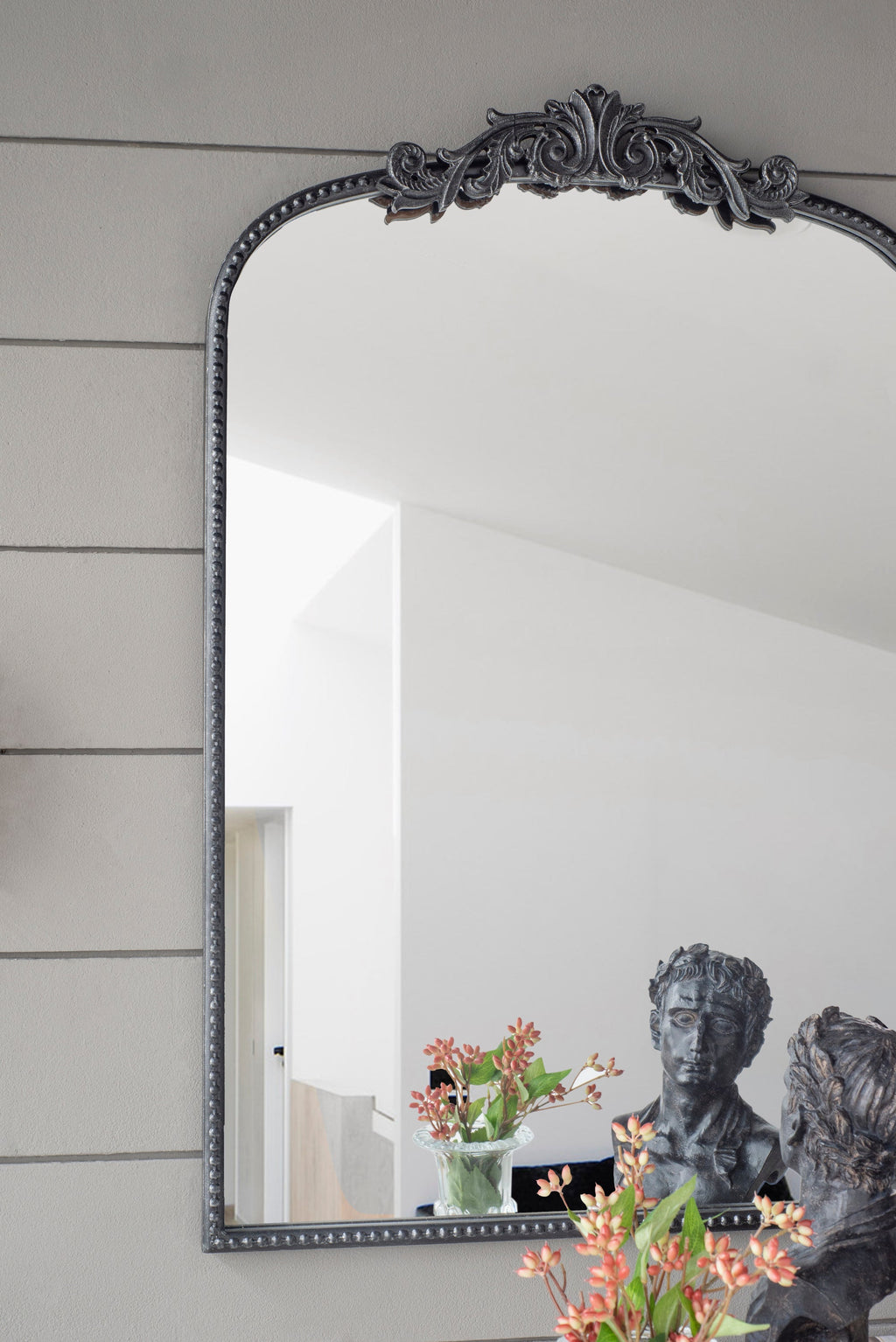 Baroque Ébonisé Grand Wall Mirror Black Matte Finish