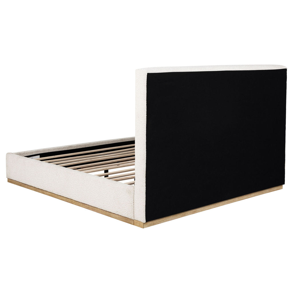 Talbot Cream Eastern King Platform Bed With Elevated Headboard
