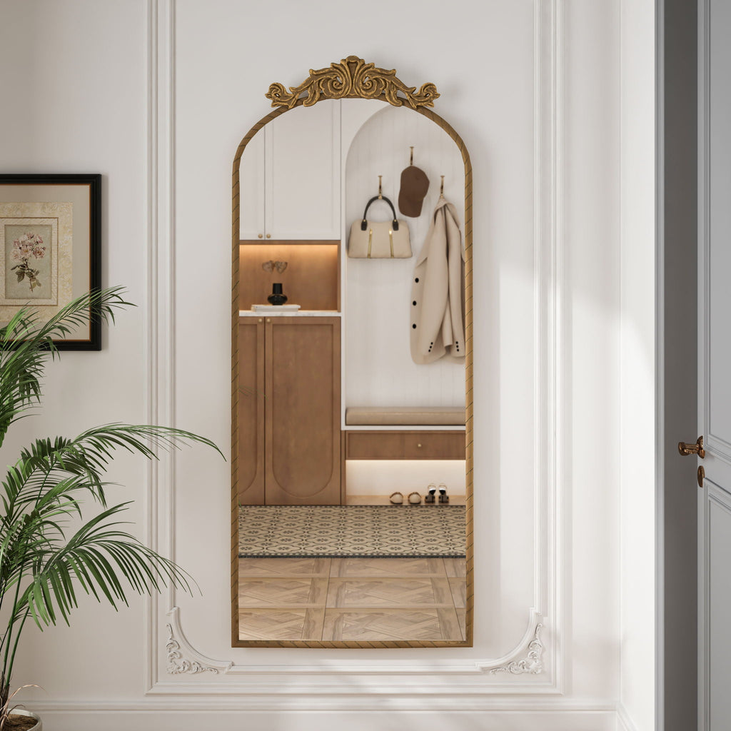 Maison Vintage Arched Full Body Mirror With Tempered Glass