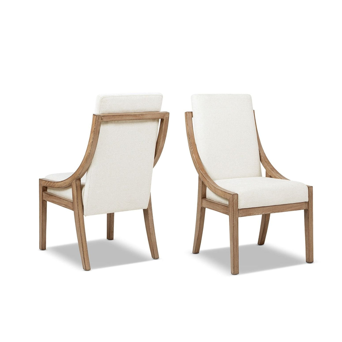 Lennox Light Beige High Back Dining Chair Set Of 2