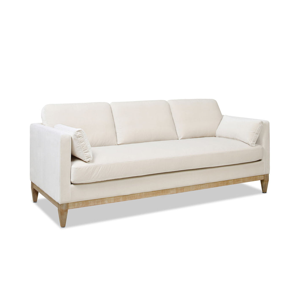 Knox Modern Farmhouse Sofa With Feather Wrapped Foam