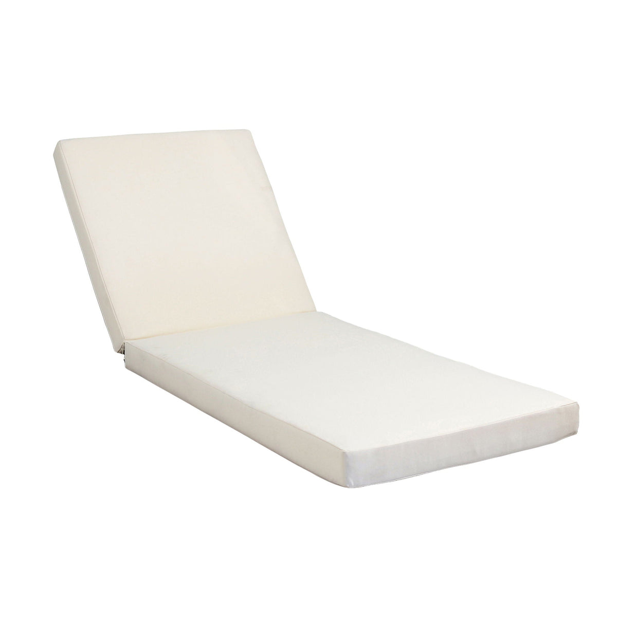 Aura Acacia Lounge Chaise With Water Resistant Cushion, Cream