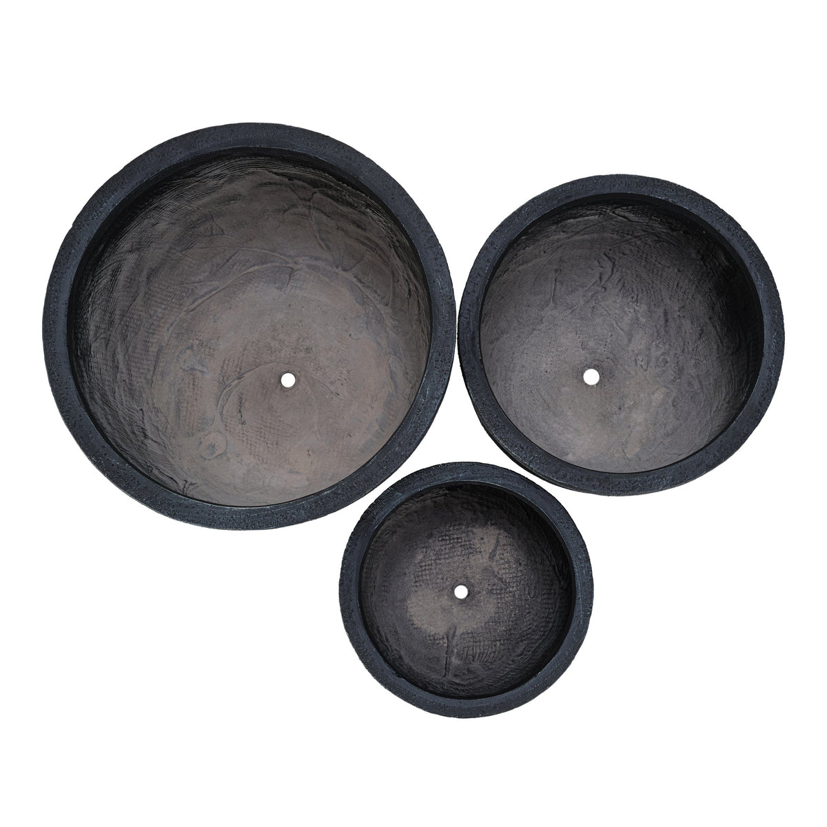 U_STYLE Lightweight MGO Planter With Natural Stone Finish Set of 3