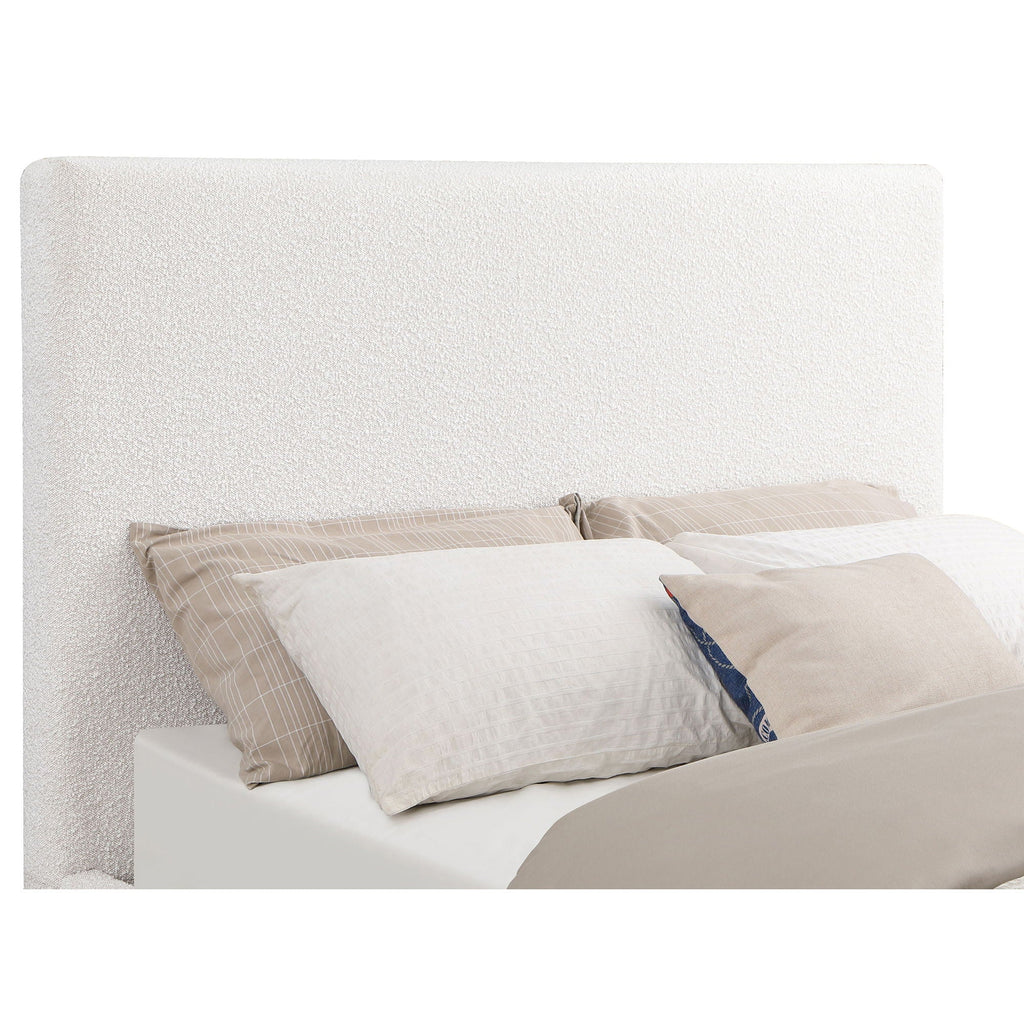 Talbot Cream Eastern King Platform Bed With Elevated Headboard