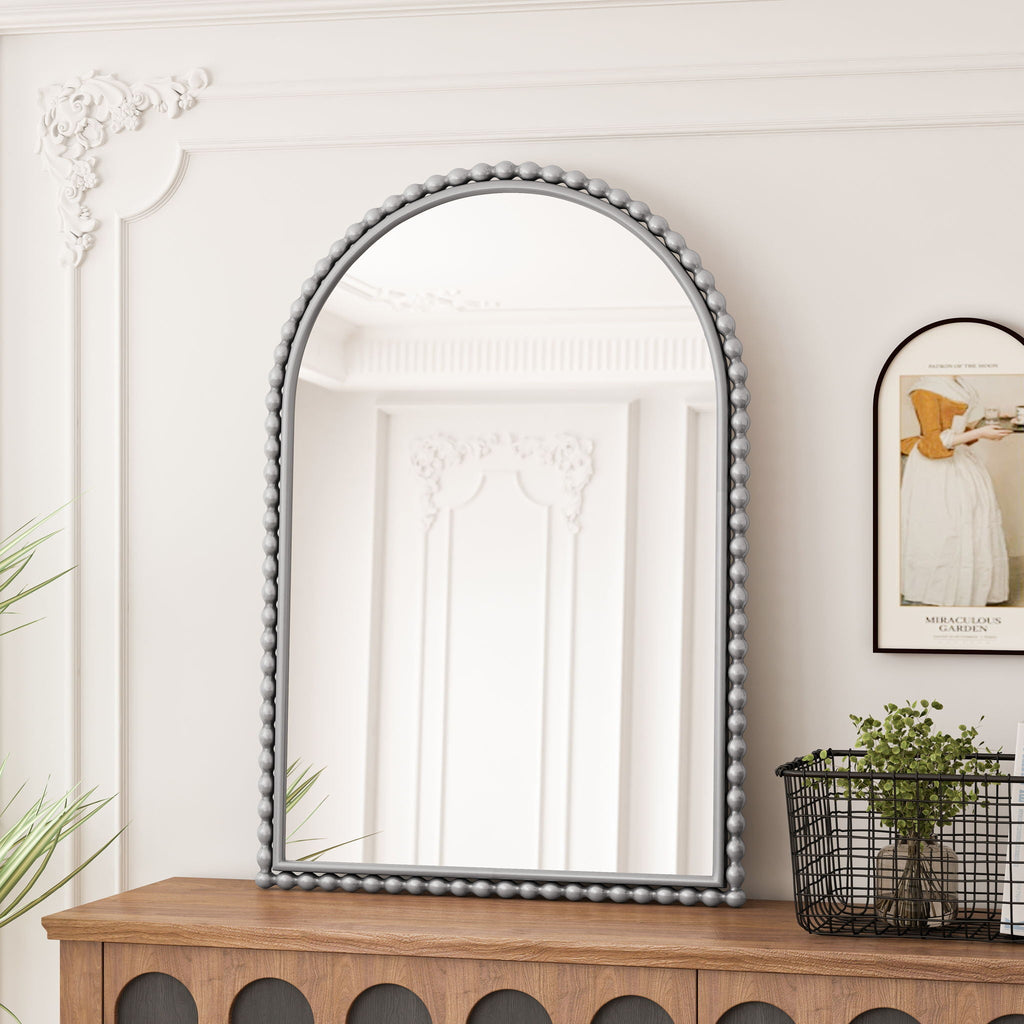 Cedarlane Vintage Iron Arch Mirror With Wall Or Table Display