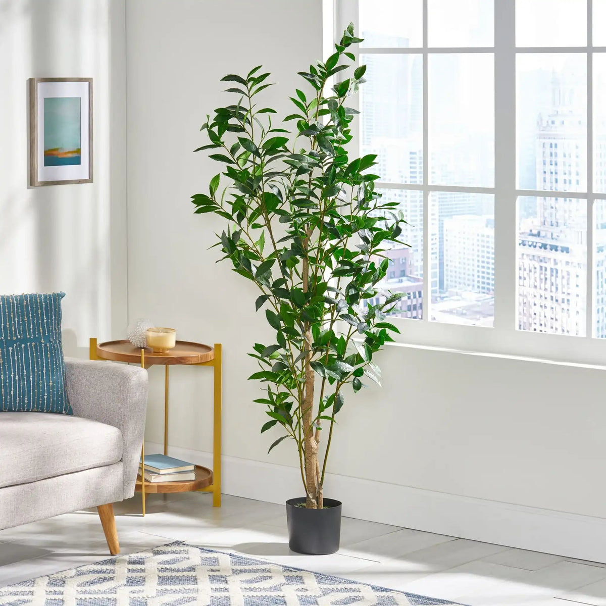 VerdantVista Artificial Laurel Tree With Lifelike Leaves