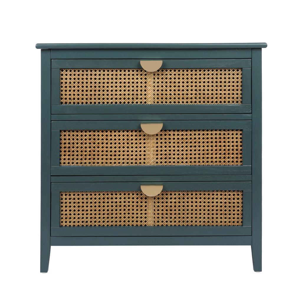 American Furniture 3 Drawer Cabinet Natural Woven Rattan