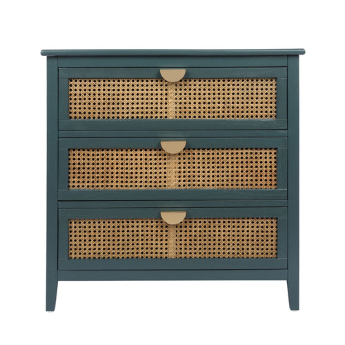 American Furniture 3 Drawer Cabinet Natural Woven Rattan