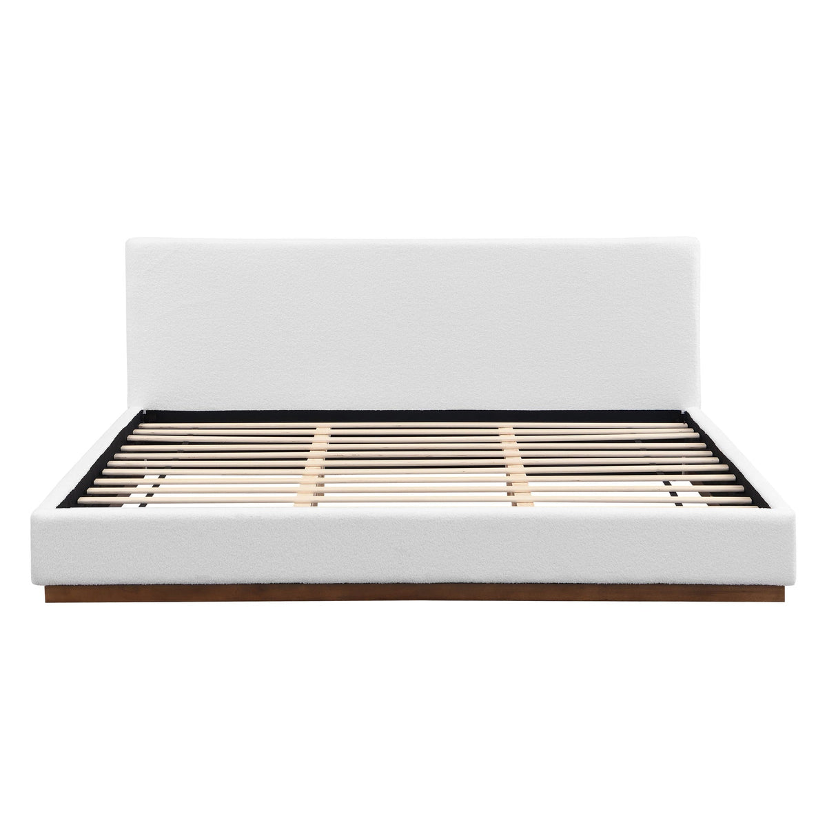 Aurelia Living Boucle Upholstered Bed With Solid Wood Base