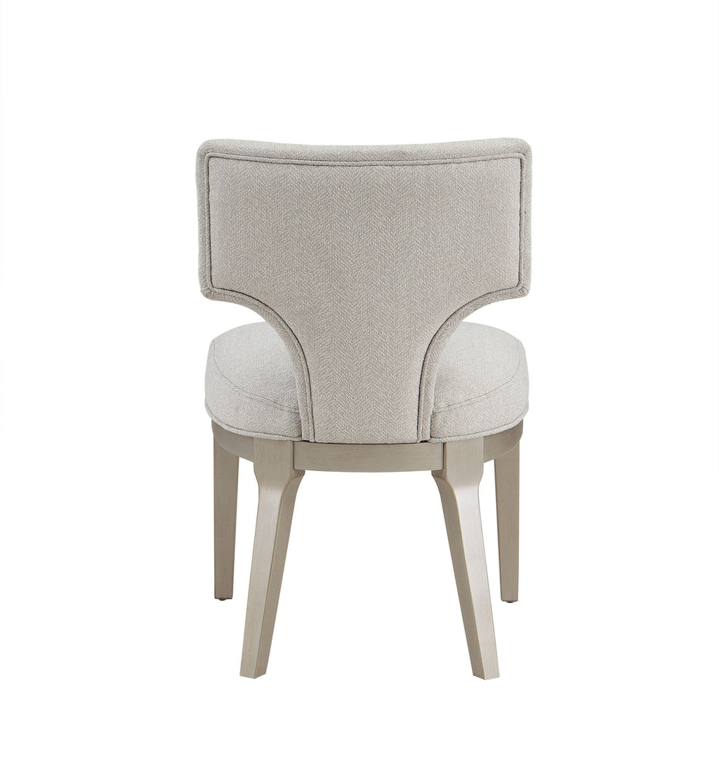 Kasa Solid Wood Side Chairs Set Of 2 With Padded Seat Light Gray
