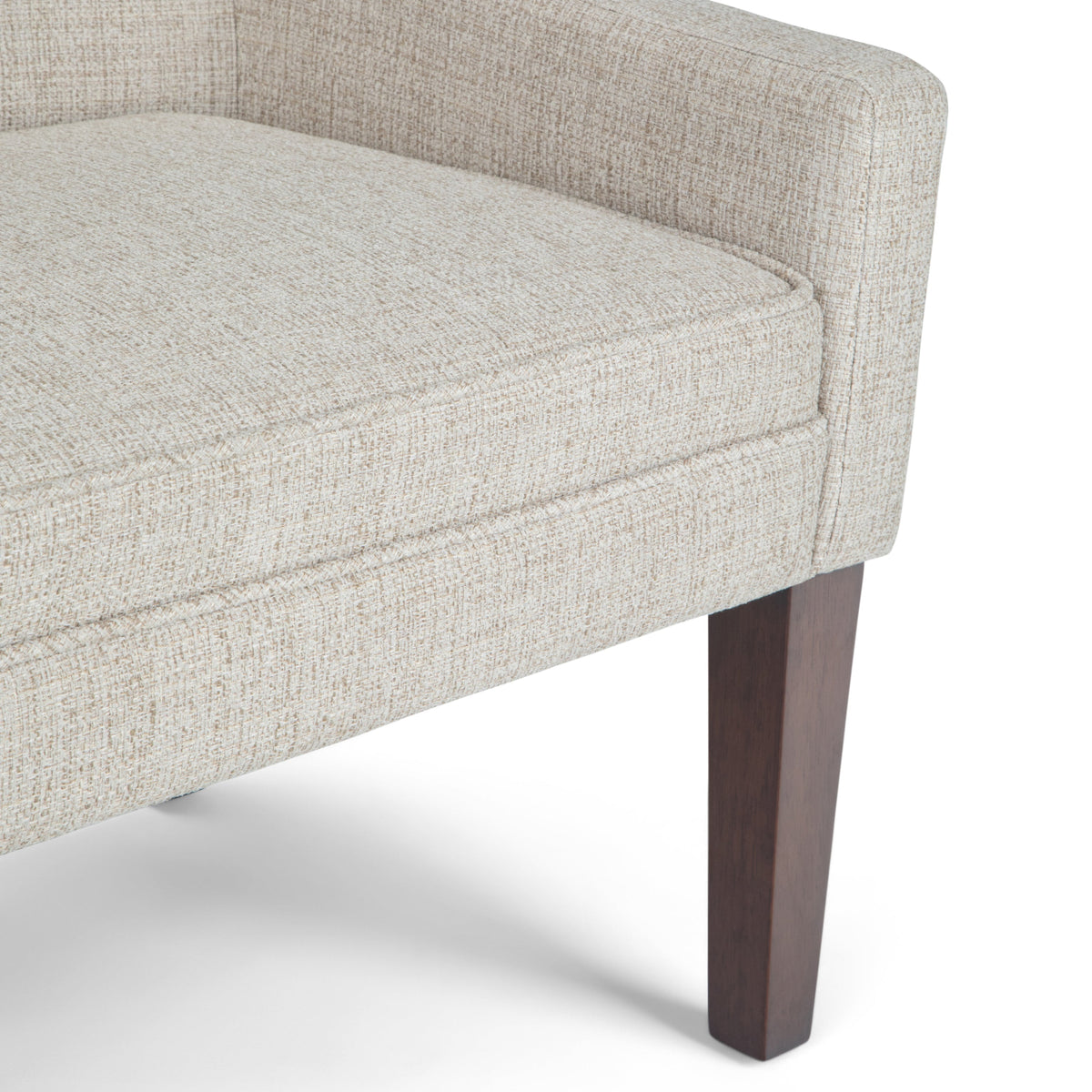 Parris Platinum Upholstered Bench Solid Wood Construction