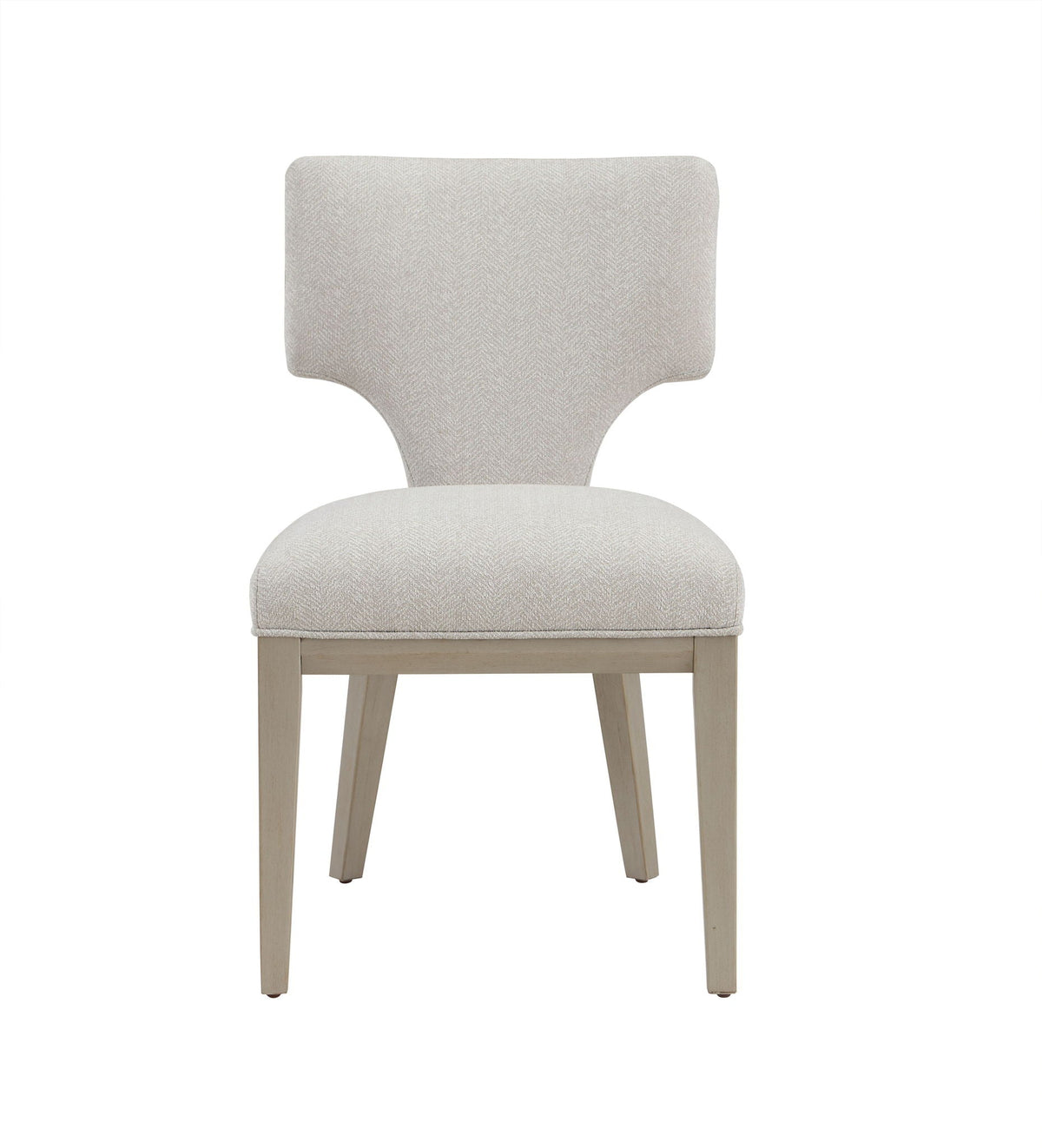Kasa Solid Wood Side Chairs Set Of 2 With Padded Seat Light Gray