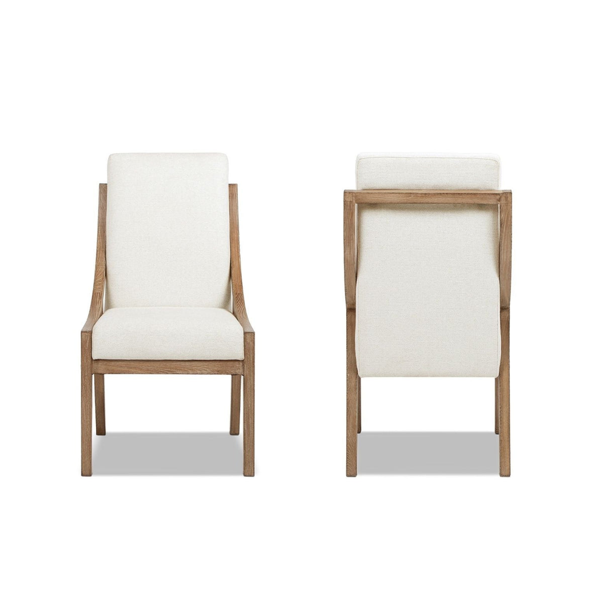 Lennox Light Beige High Back Dining Chair Set Of 2