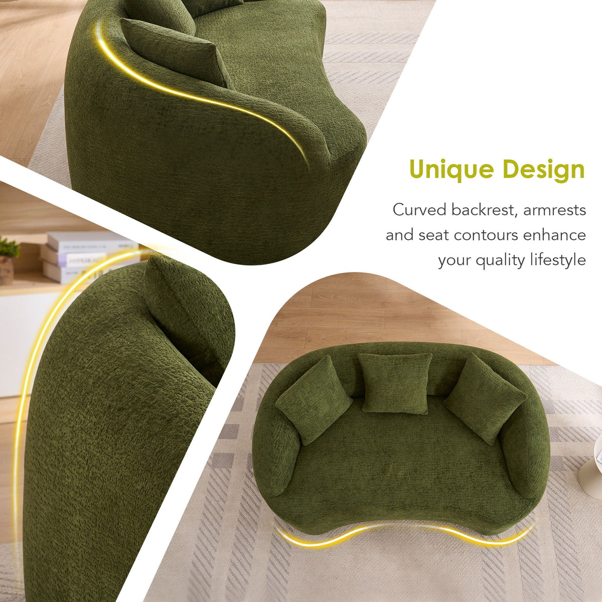 Vesta Compact Loveseat Sofa With No Assembly And Eco Fabric
