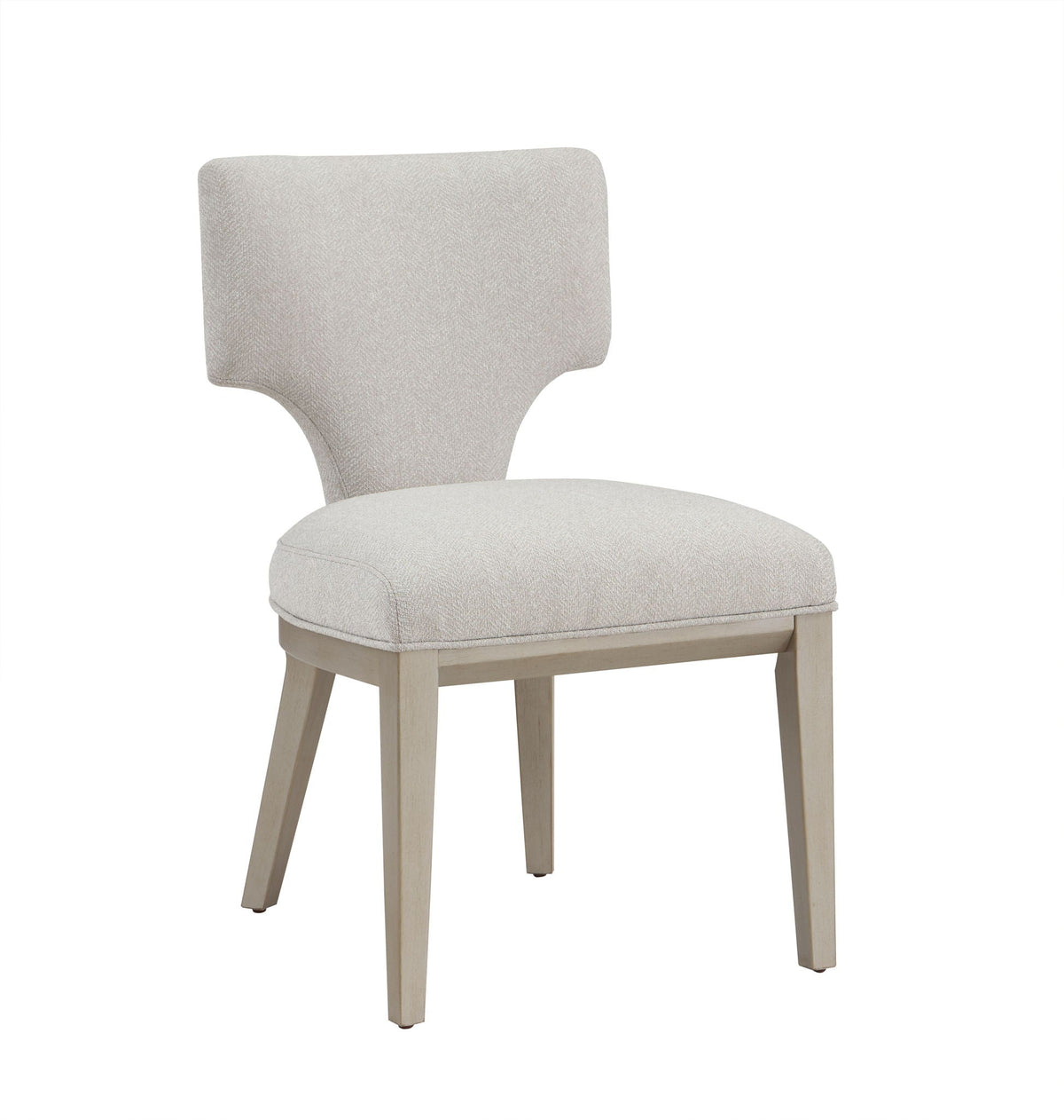 Kasa Solid Wood Side Chairs Set Of 2 With Padded Seat Light Gray
