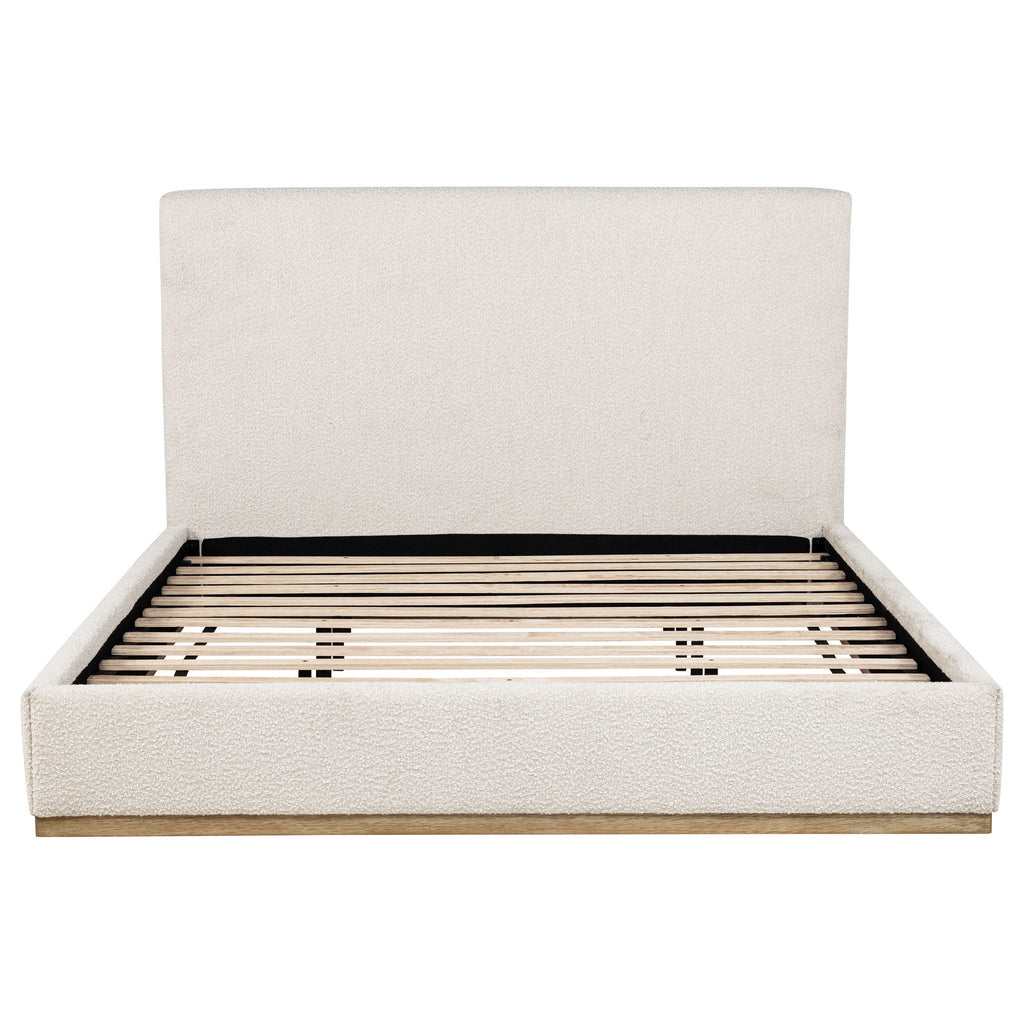 Talbot Cream Eastern King Platform Bed With Elevated Headboard