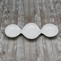 Wilmax White Divided Sauce Dish 14.5 Inch For Seafood