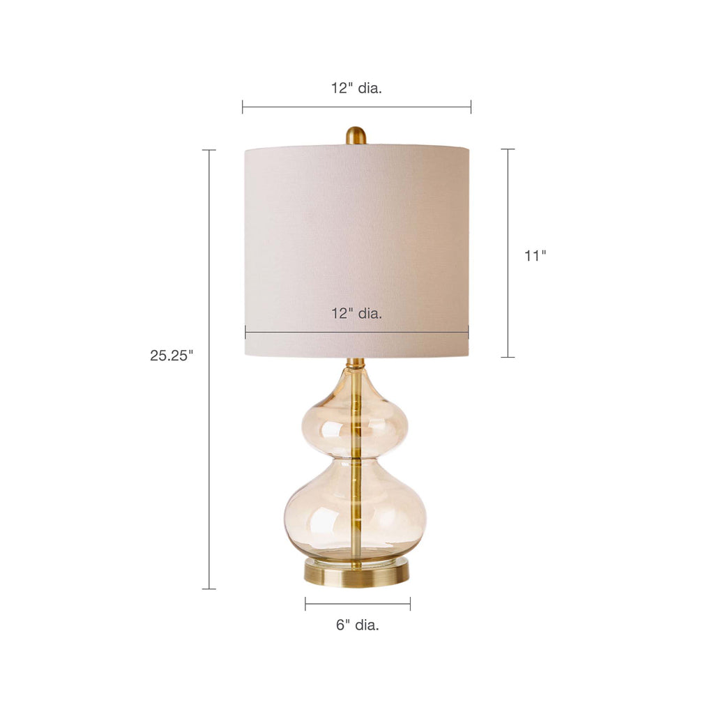 Lumora Ellipse Curved Glass Table Lamp Set of 2 Ambient Light