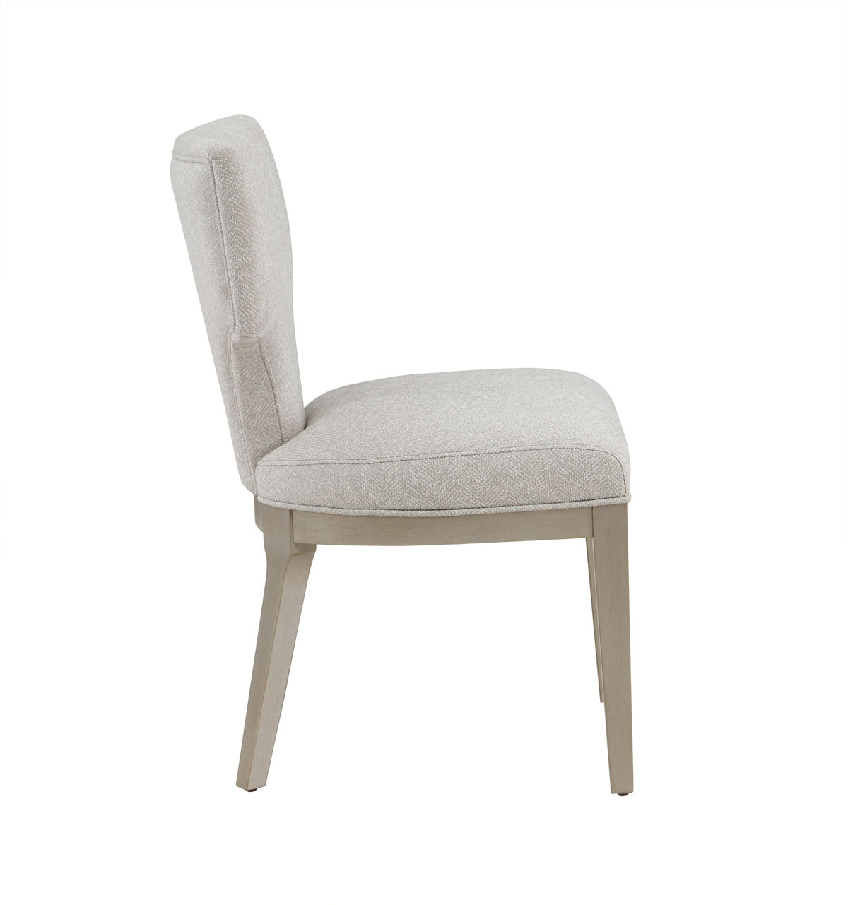 Kasa Solid Wood Side Chairs Set Of 2 With Padded Seat Light Gray