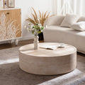 LuxeLiving 40 Inch Round Coffee Table With Mars Pattern Finish