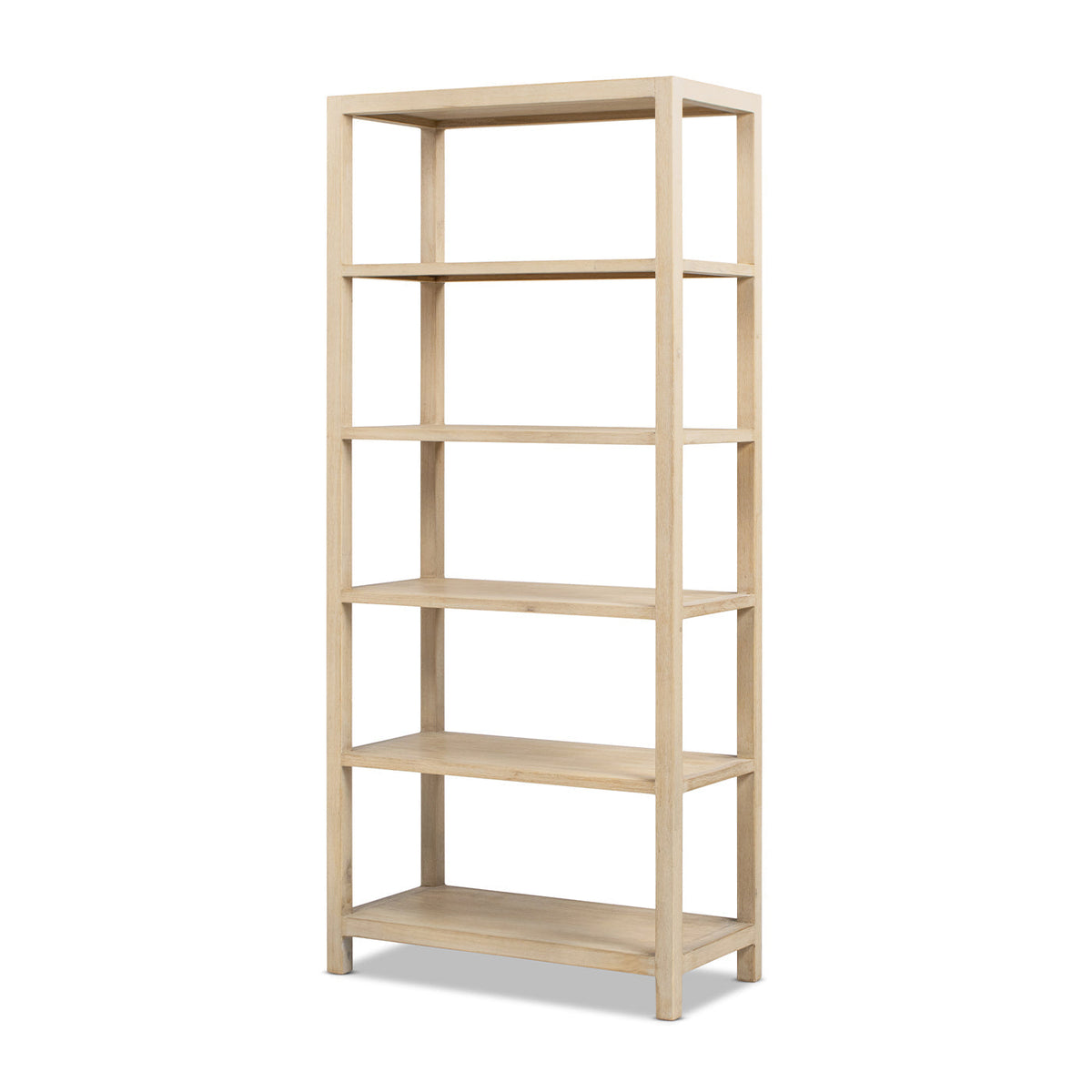Ellis 71' Reclaimed Wood 5-Shelf Open Frame Bookcase