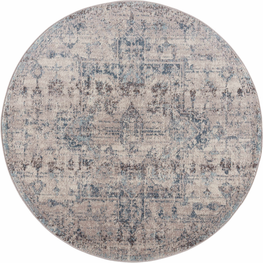 Aurelia Home Orrick Persian Medallion Area Rug Light Gray
