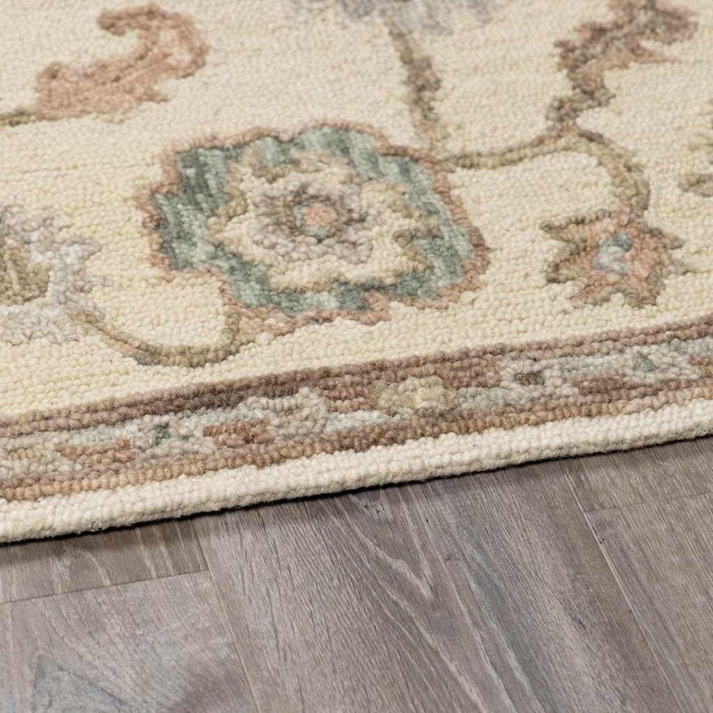 Callum Oushak Artisan Hand Tufted Wool Area Rug Indigo