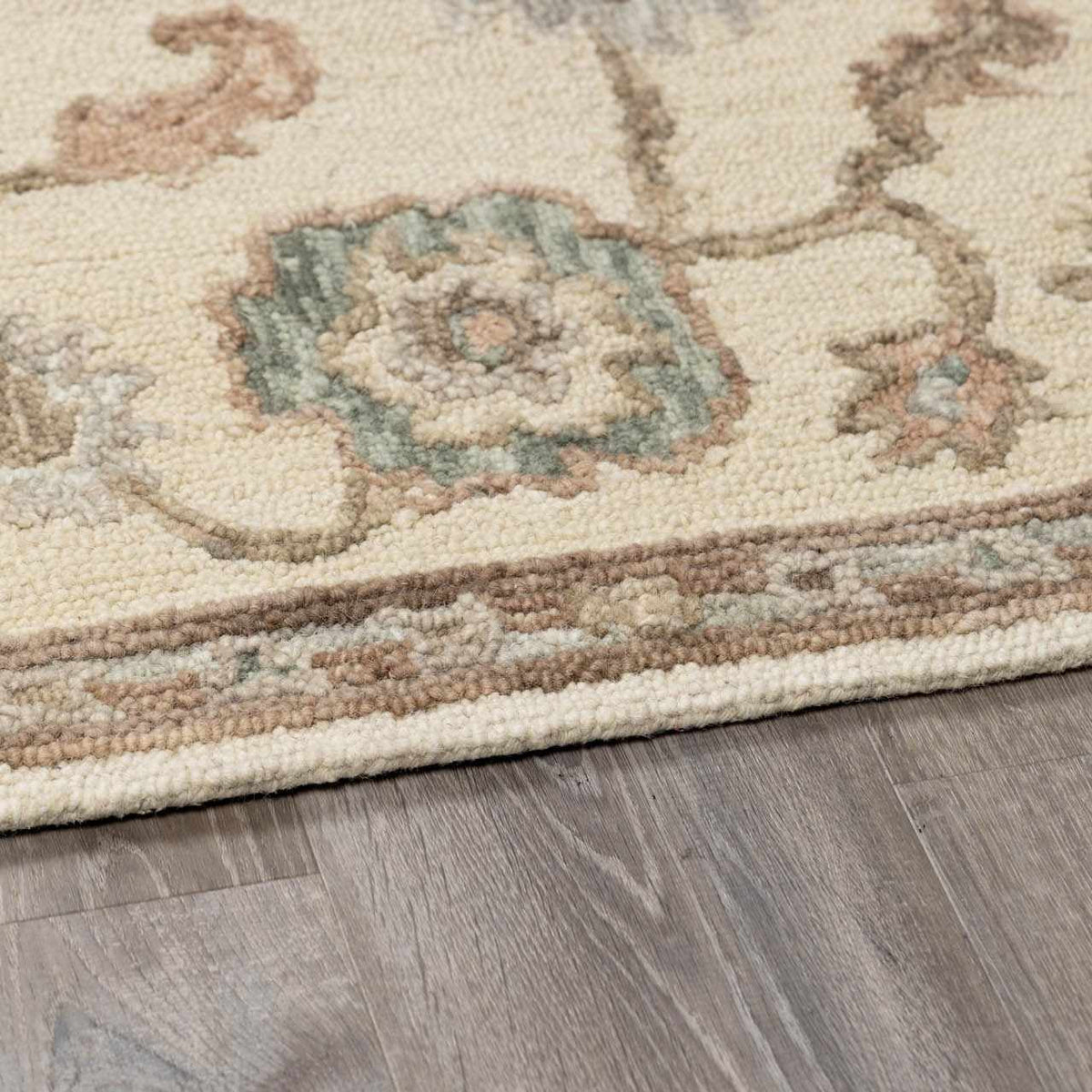 Callum Oushak Artisan Hand Tufted Wool Area Rug Indigo