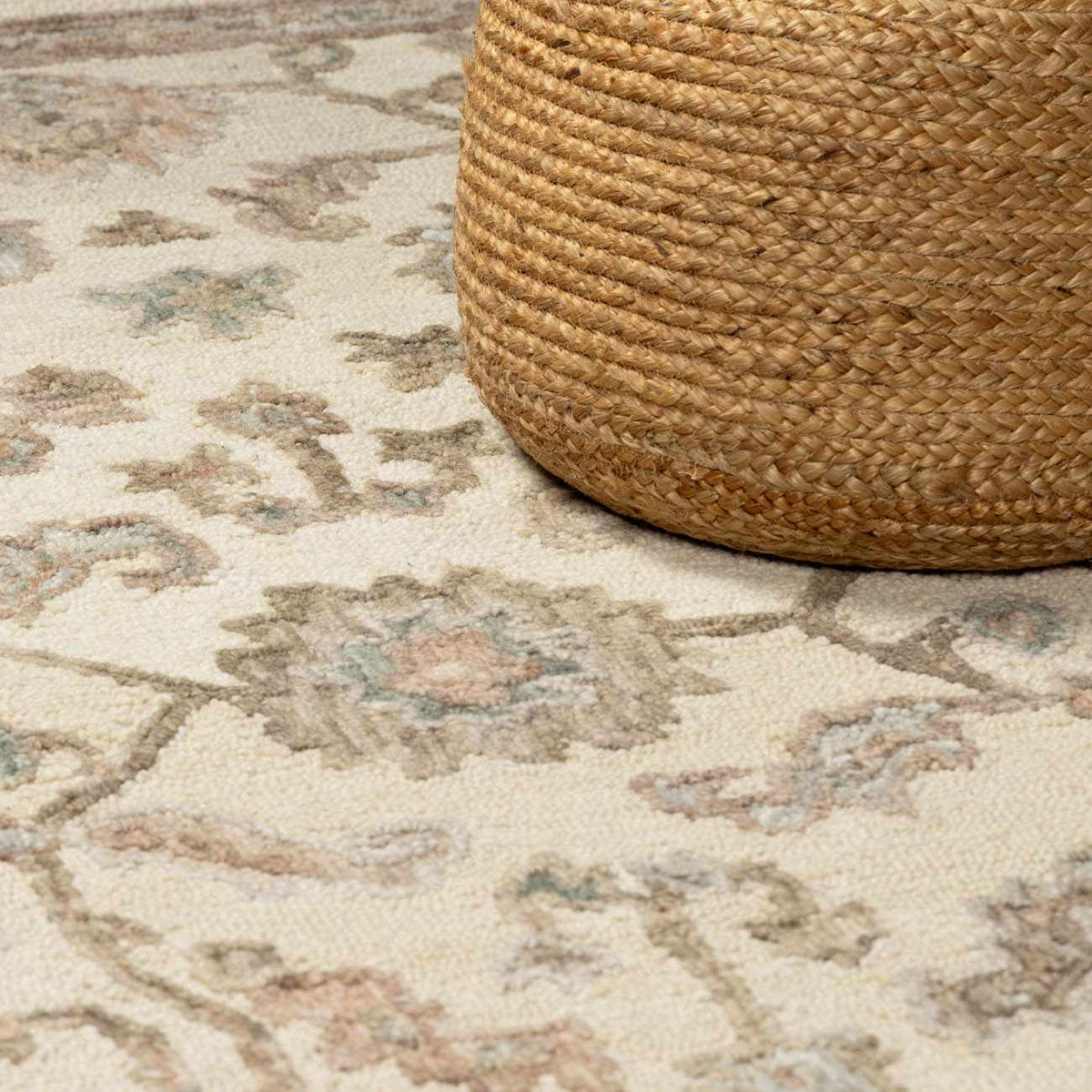 Callum Oushak Artisan Hand Tufted Wool Area Rug Indigo